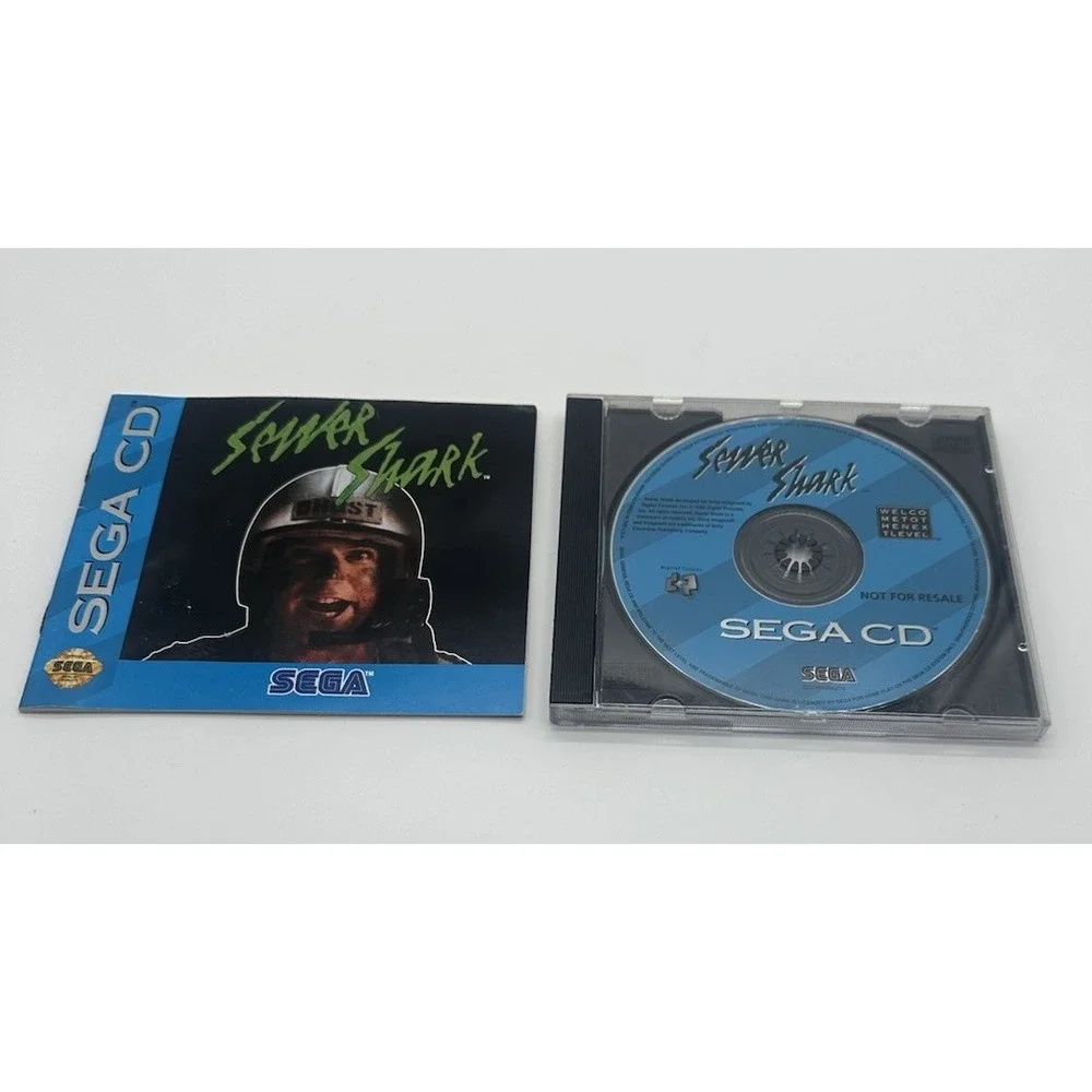 SEWER SHARK SEGA CD GAME DISC & MANUAL NOT FOR RESALE TESTED WORKS